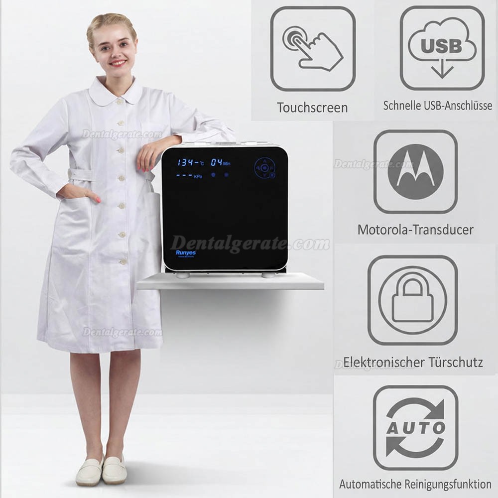 Runyes Sea Serie Touchscreen Autoklav Sterilisator Vakuum Dampf 18-23L B Klasse Runyes Sea Serie Touchscreen Autoklav Sterilisator Vakuum Dampf 18-23L B Klasse